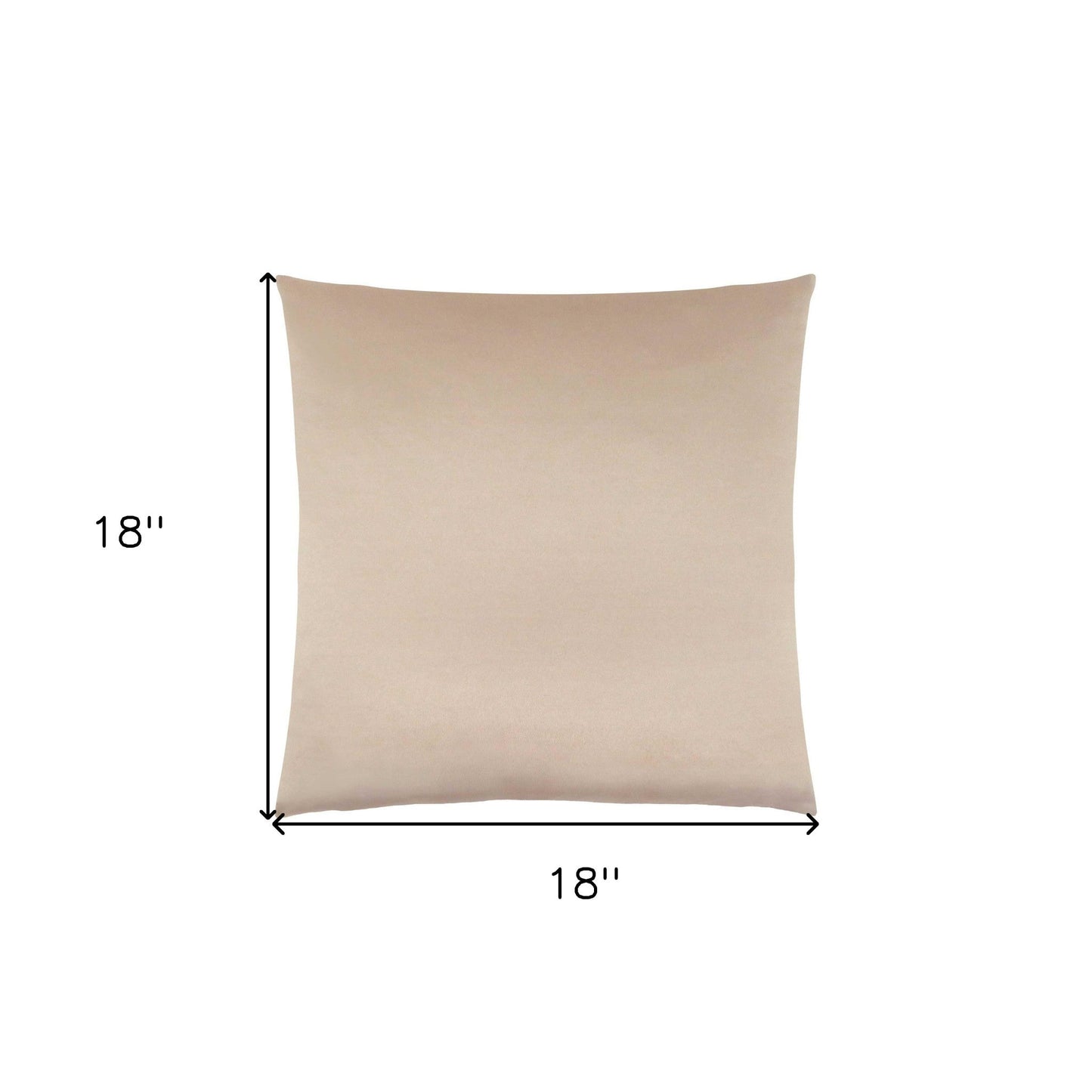 18" X 18" Gold Polyester Zippered Pillow FurniFindUSA