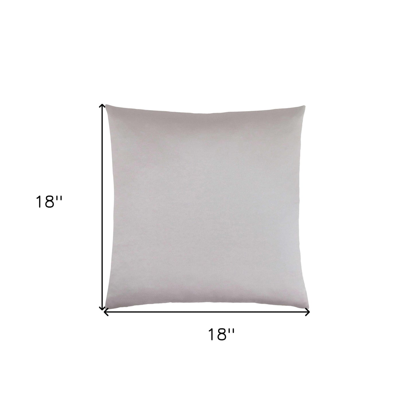 18" X 18" Silver Polyester Zippered Pillow FurniFindUSA