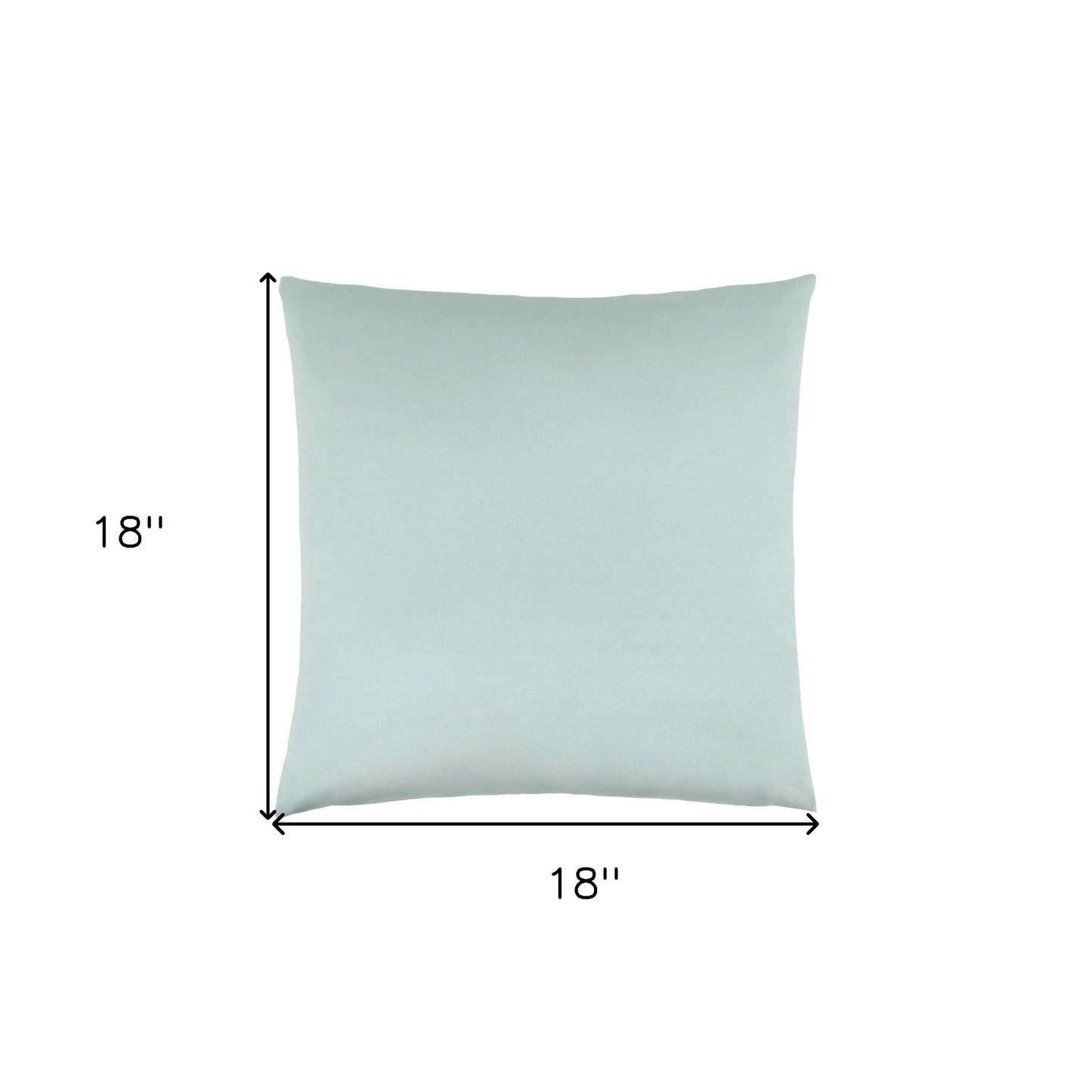 18" X 18" Mint Green Polyester Zippered Pillow FurniFindUSA