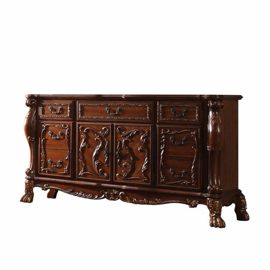 38" Brown Solid Wood Seven Drawer Combo Dresser HomeRoots