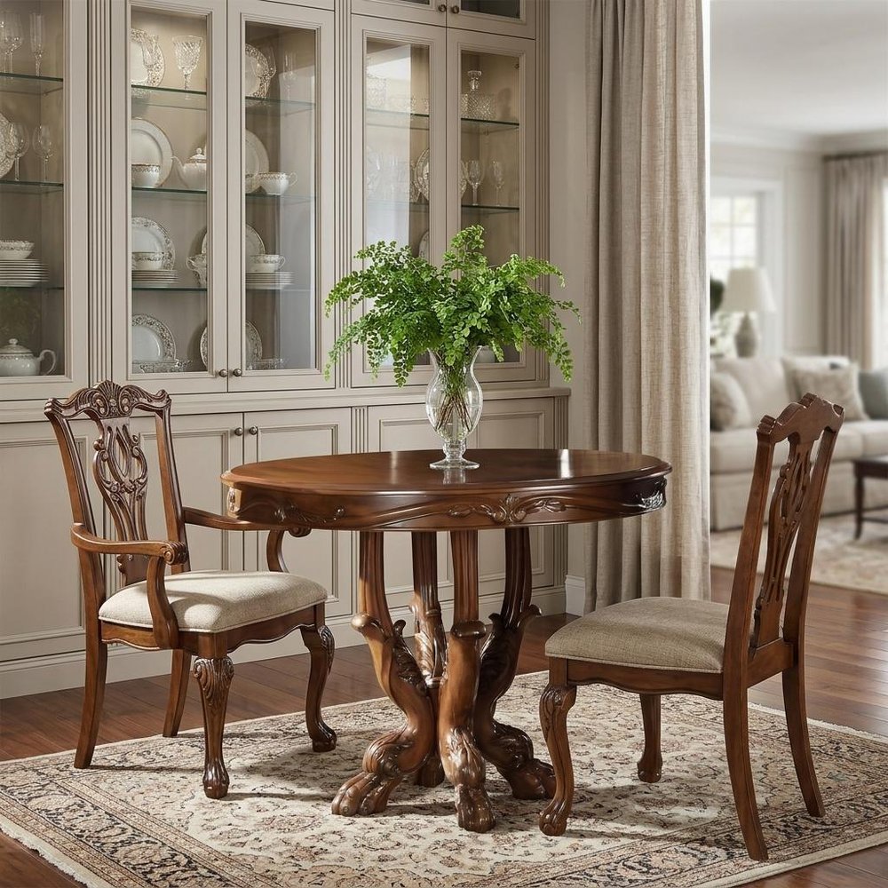 48" Brown Solid Wood Dining Table HomeRoots