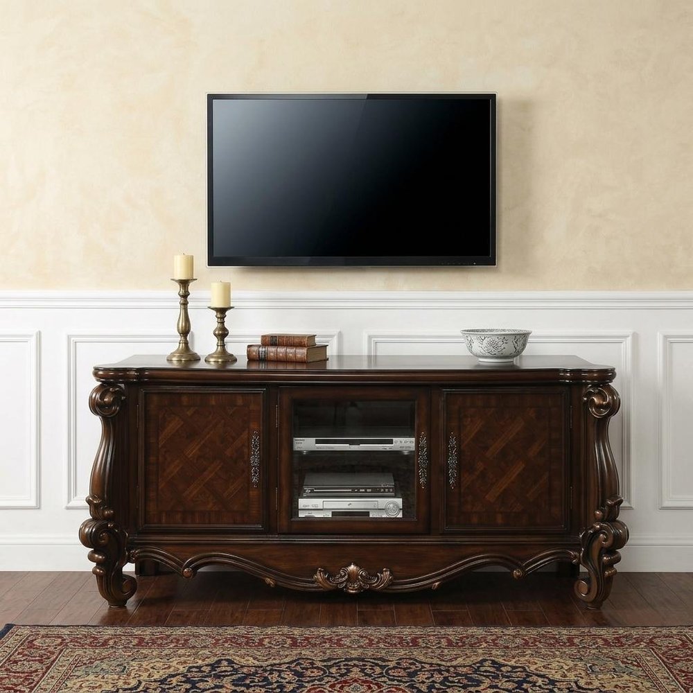 74" Dark Brown Solid Wood Enclosed Storage HomeRoots