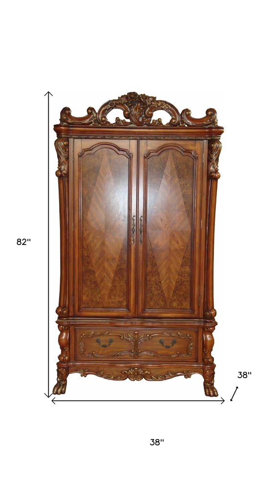 82" Brown Solid And Manufactured Wood HomeRoots