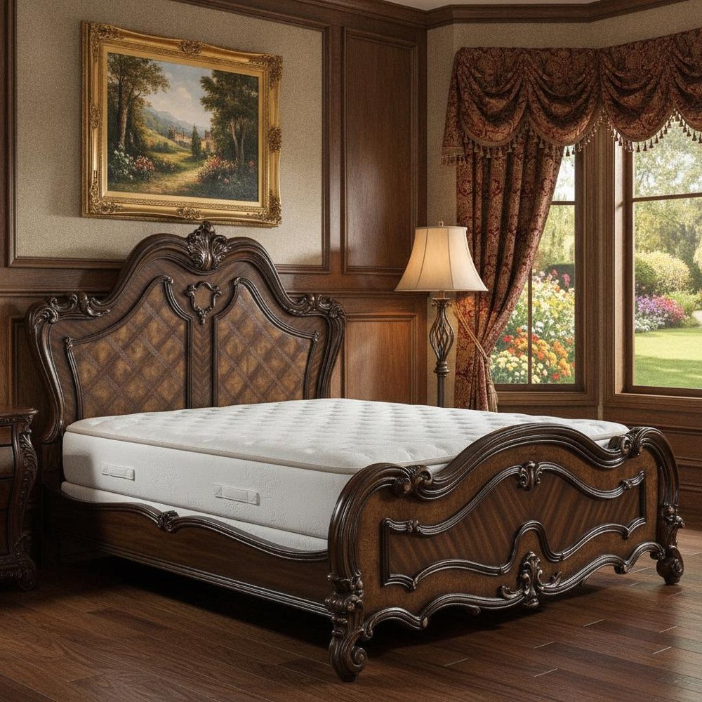 Brown King Bed Frame HomeRoots