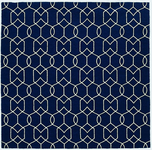 7' X 10' Blue Moroccan Indoor Outdoor Area Rug