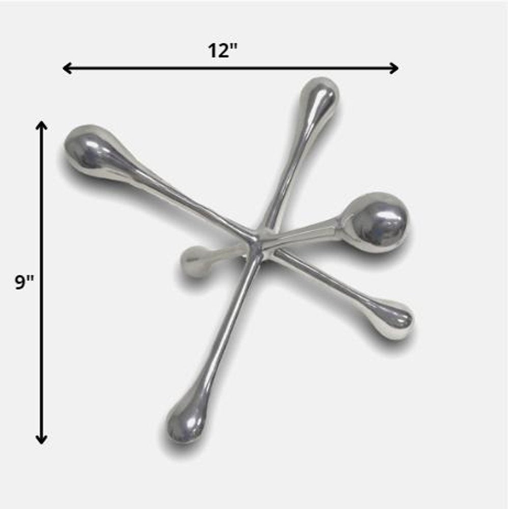 12" Silver Finish Extra Large Decorative Jack HomeRoots