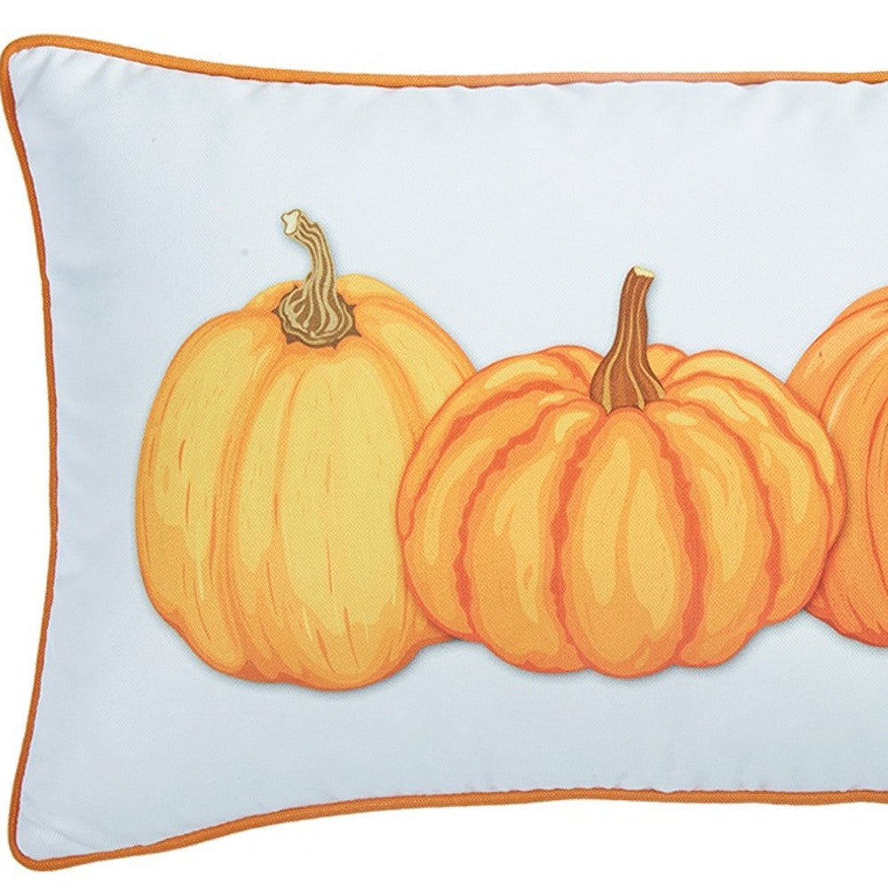Pumpkin Trio Lumbar Decorative Throw Pillow Cover FurniFindUSA