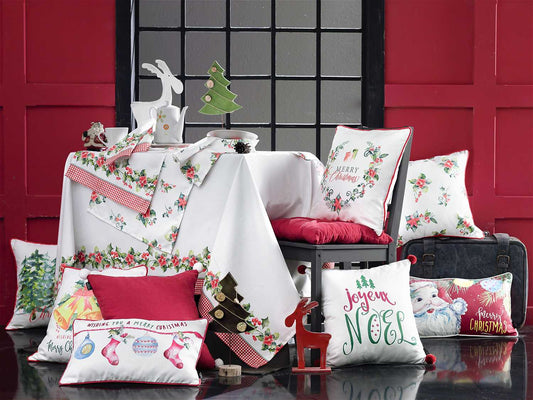 18"X18" Christmas Bells Printed Decorative Throw Pillow Cover FurniFindUSA