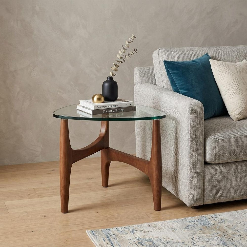 20" Clear Tempered Glass End Table HomeRoots
