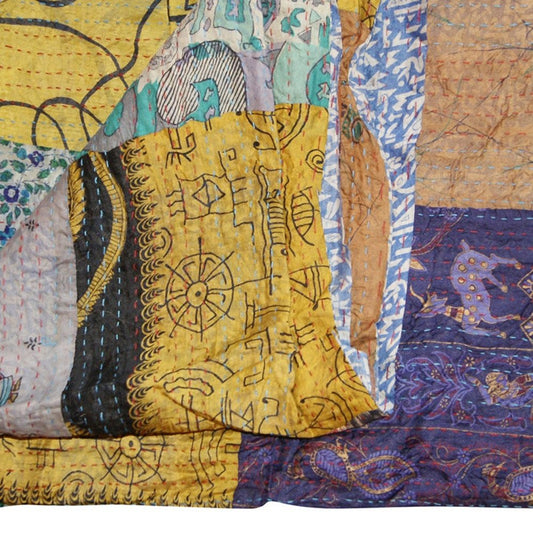 60" X 90" Silk Multicolor Throws HomeRoots