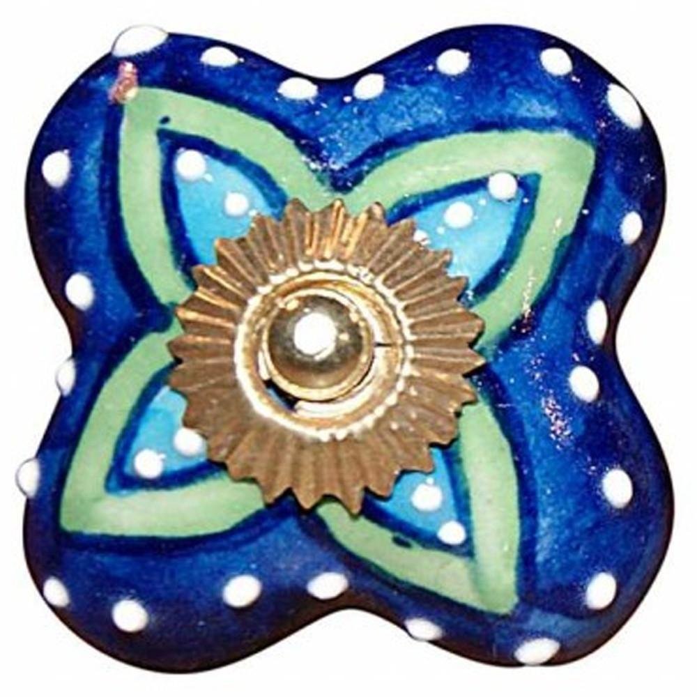 1.5" X 1.5" X 1.5" Ceramic Metal Multicolor 12 Pack Knob HomeRoots