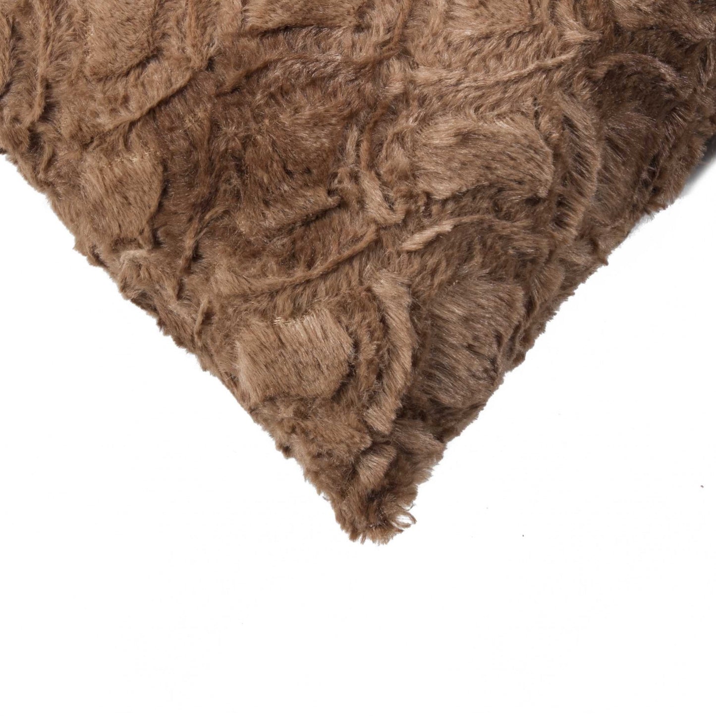 20" X 20" X 5" Acrylic Plush Polyester Polyfill Brown 2 Pack Pillow FurniFindUSA