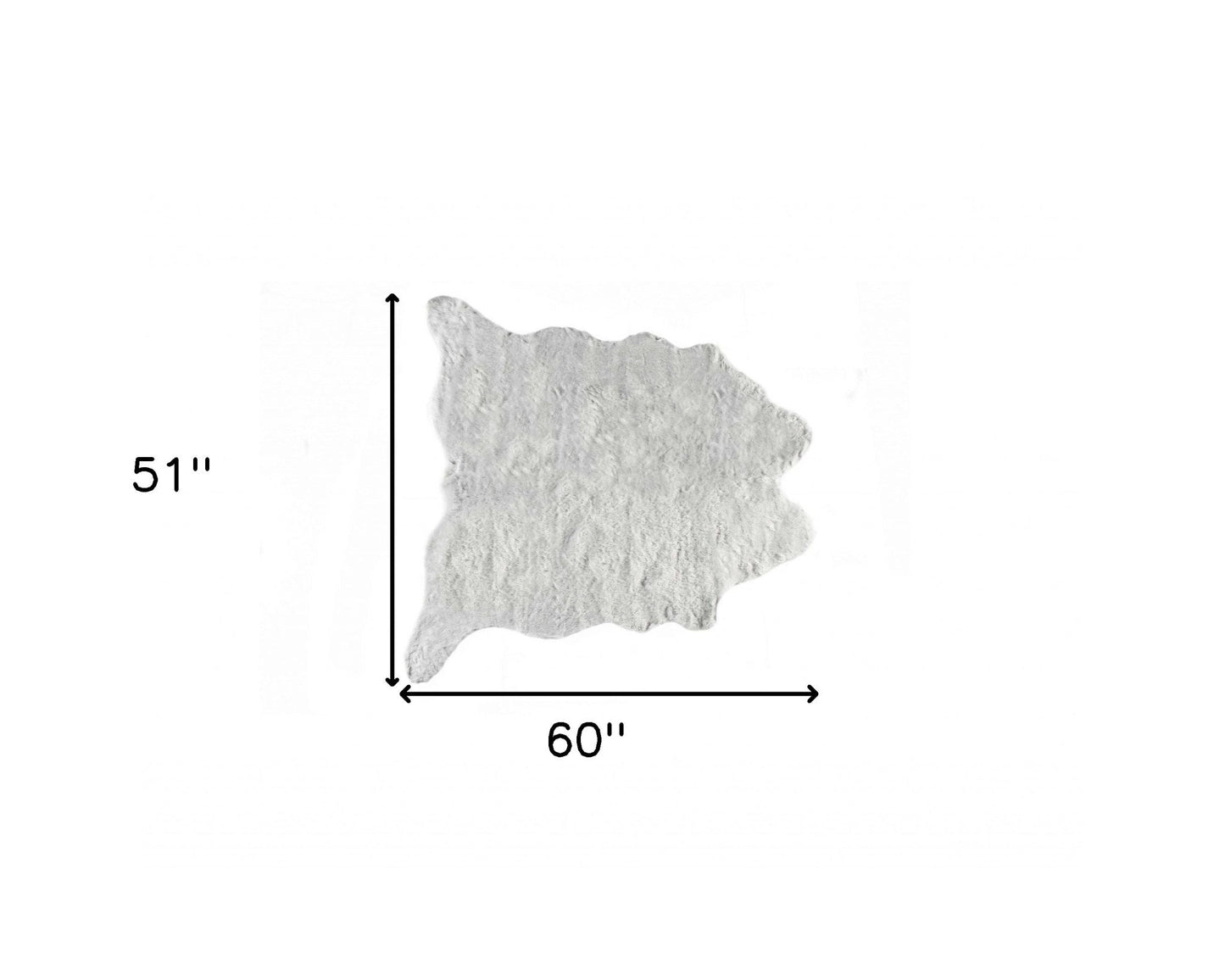 Grey Animal Print Area Rug - 8" H x 60" W x 51" D FurniFindUSA