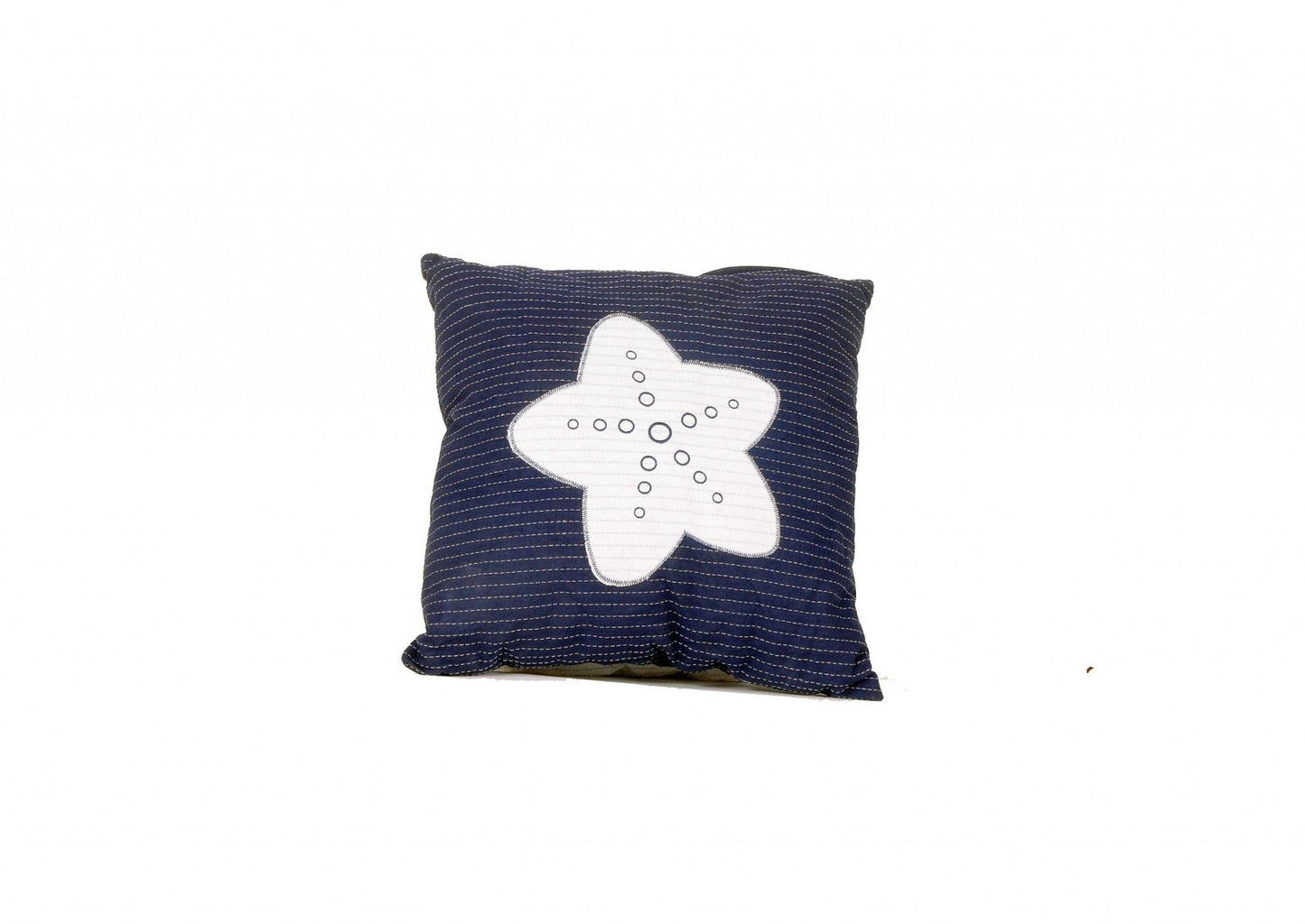 17" Blue and White Linen Throw Pillow 5.0" (L) x 16.5" (W) x 16.5" (H) FurniFindUSA
