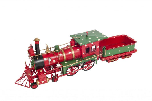Handmade Tin Christmas Train Model HomeRoots