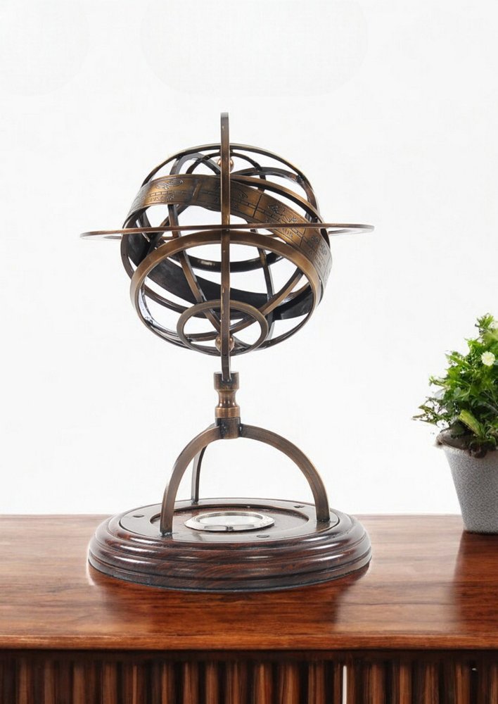 11" Brass Metal Hand Painted Figurine Tabletop Sculpture HomeRoots