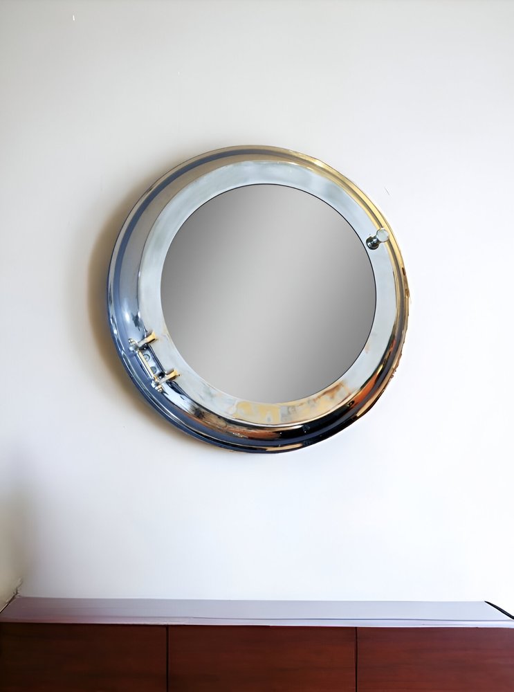 21" Silver Round Aluminum Framed Accent Mirror HomeRoots