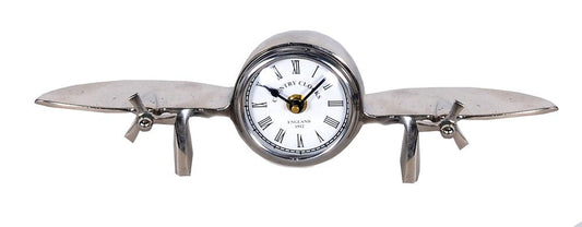3" Novelty Nickel Metal And Glass Analog Wall Clock HomeRoots