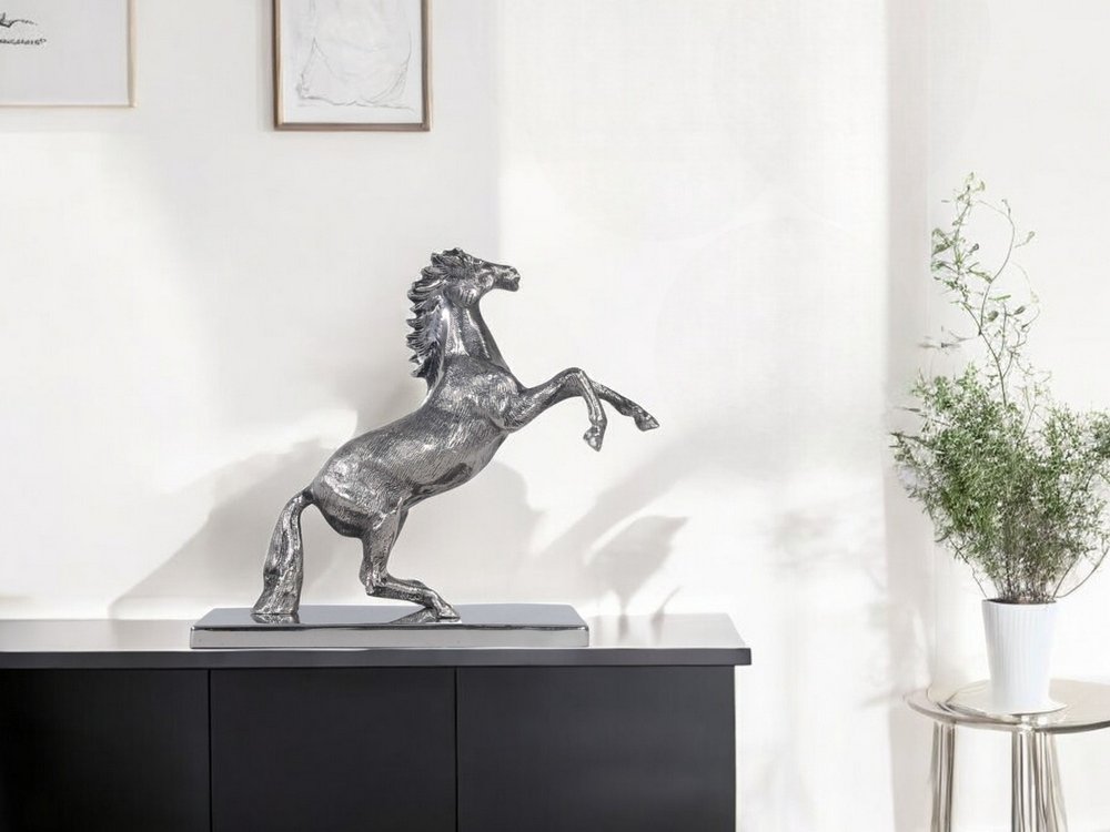 11" Nickel Metal Hand Painted Figurine Tabletop Sculpture HomeRoots