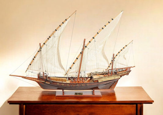 27" Brown Manufactured Wood Boat Hand Painted Sculpture HomeRoots