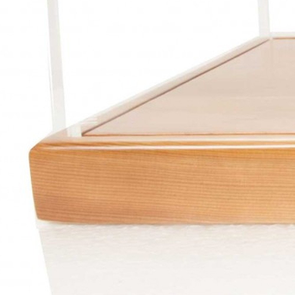 28" Wood Brown Glass Standard Display Stand HomeRoots