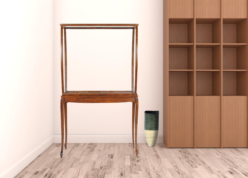 15" Brown And Clear Glass Standard Display Stand HomeRoots