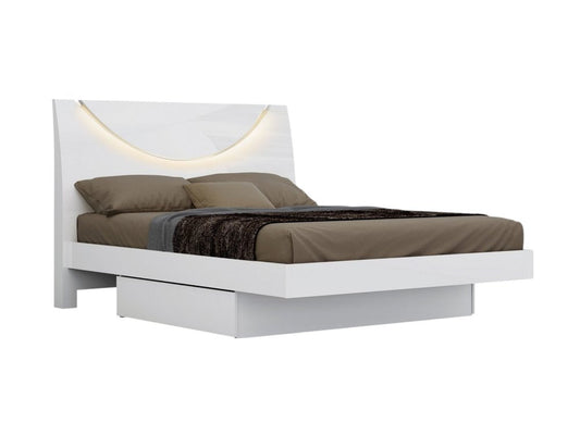 Four Piece White Solid and Manufactured Wood Bedroom Set With Mirror HomeRoots