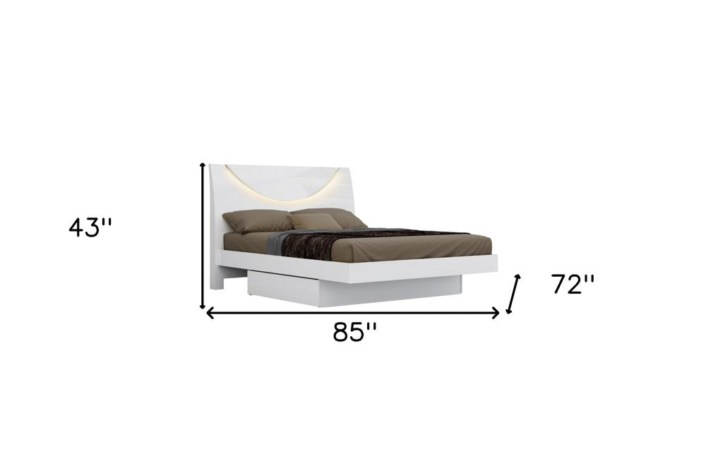 Four Piece White Solid and Manufactured Wood Bedroom Set With Mirror HomeRoots