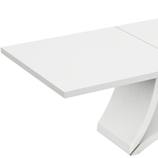 98" White Solid Manufactured Wood Dining Table HomeRoots