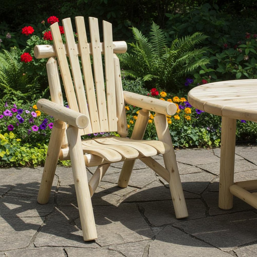28" X 26" X 42" Natural Wood Dining Chair HomeRoots