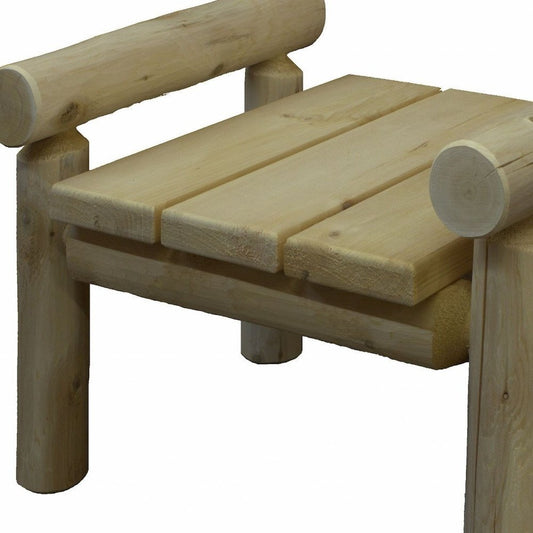 28" X 20" X 18" Natural Wood Ottoman HomeRoots