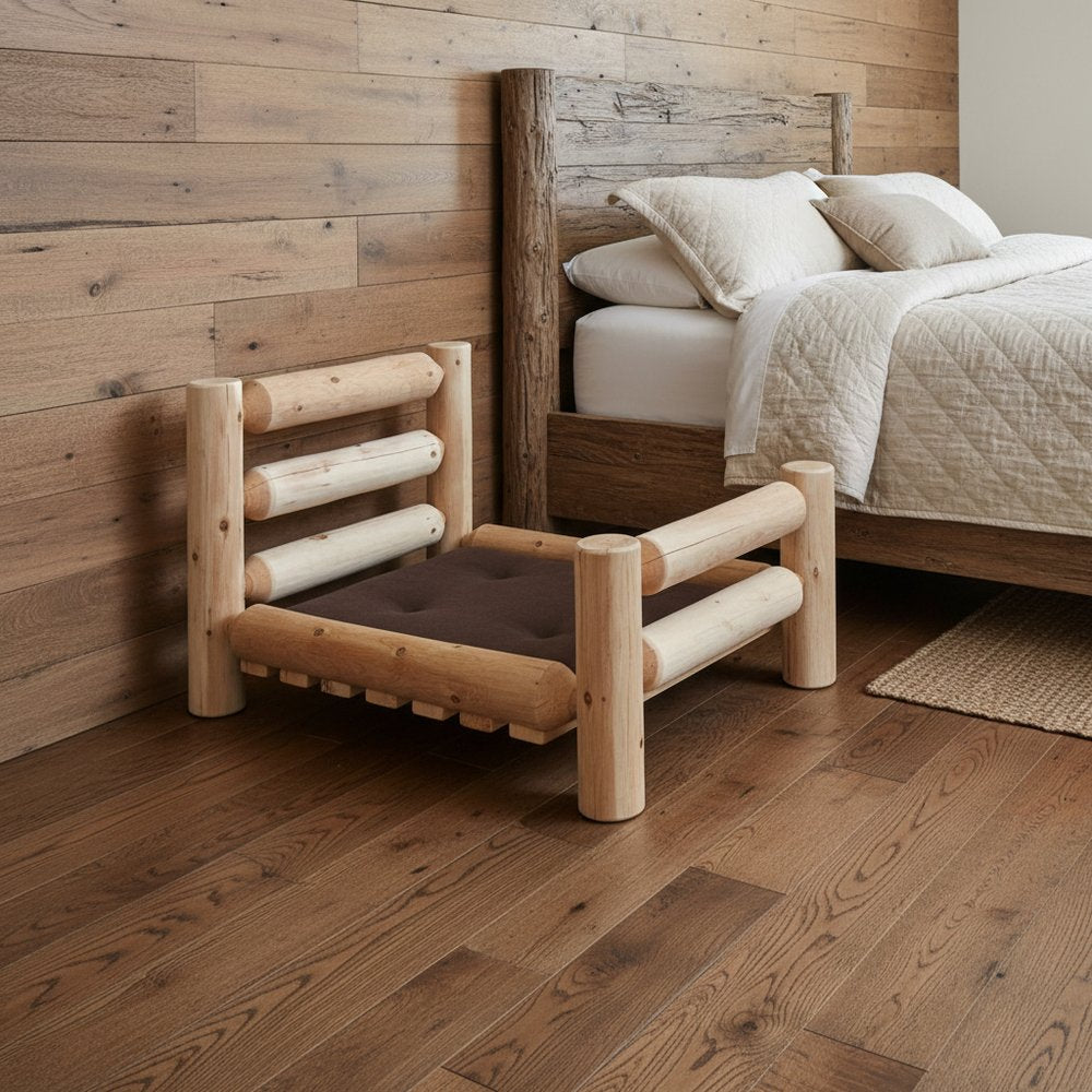 20" X 30" Natural Solid Wood Pet Bed Frame HomeRoots