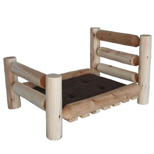 20" X 30" Natural Solid Wood Pet Bed Frame HomeRoots