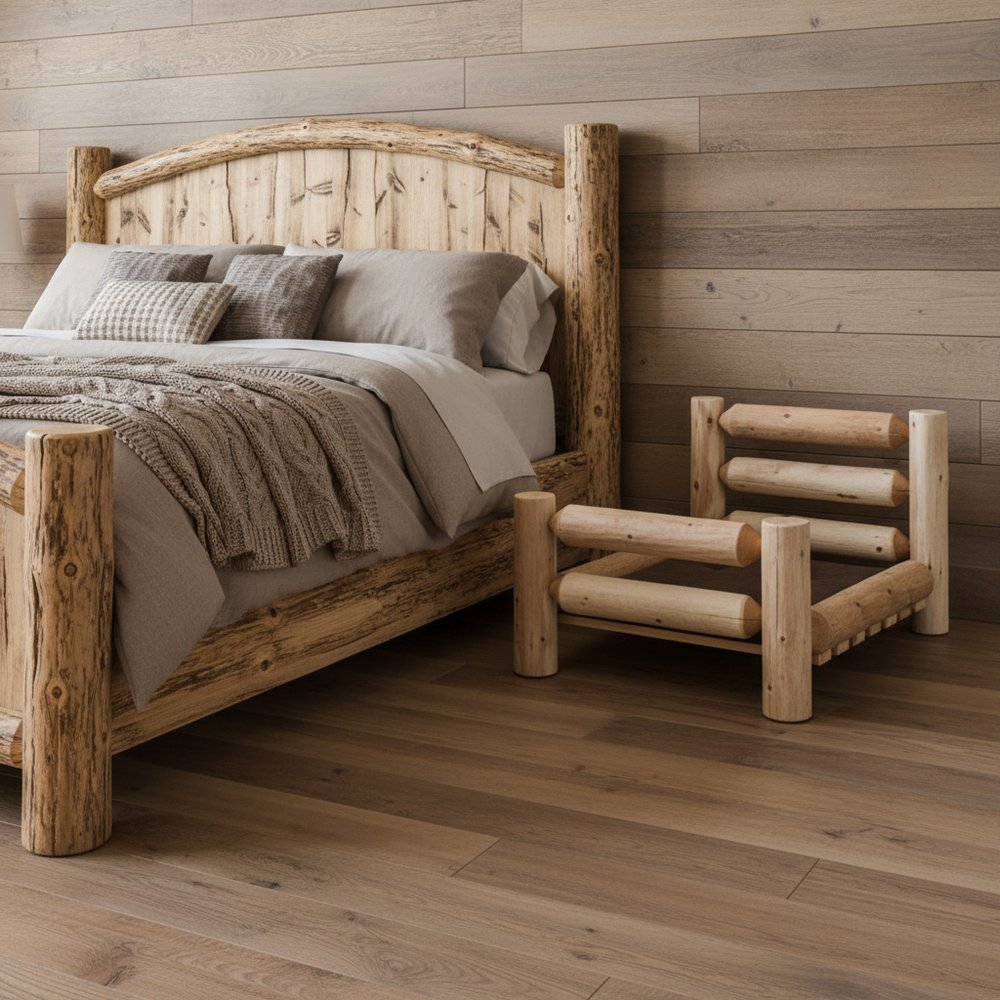 20" X 40" Natural Solid Wood Pet Bed Frame HomeRoots