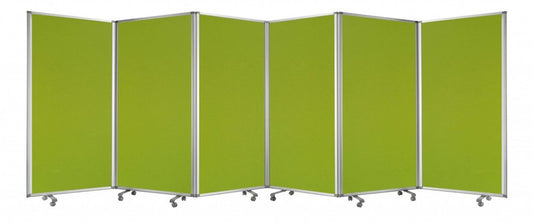 71" Green Iron Folding Six Panel Screen Room Divider HomeRoots
