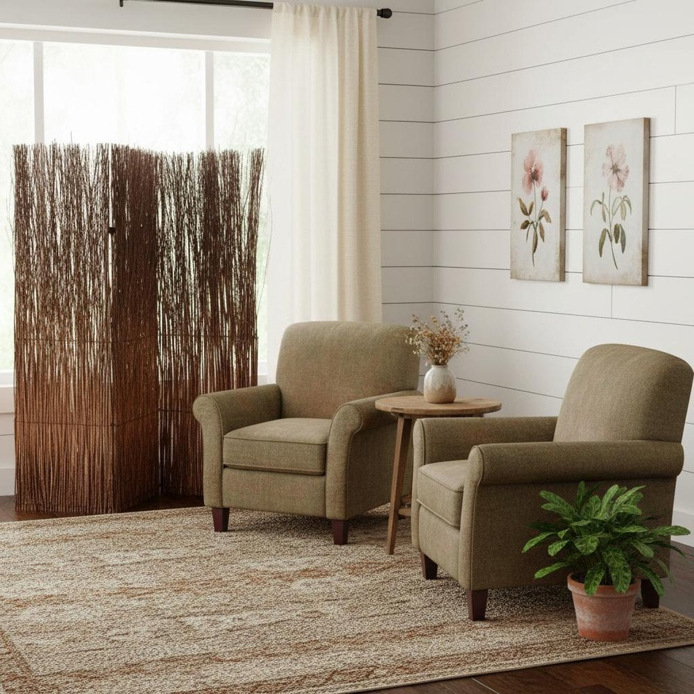 84" Brown Rattan Folding Three Panel Screen Room Divider HomeRoots