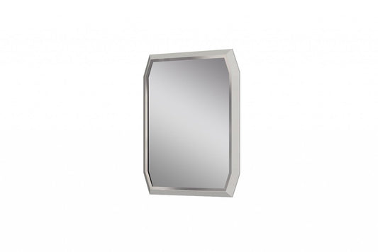 49" Taupe Abstract Glass Framed Accent Mirror HomeRoots