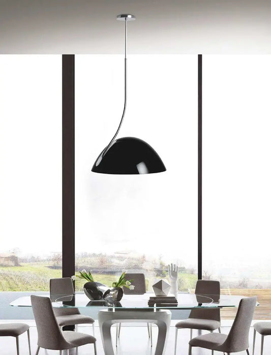 19 X 19 X 40.5 Black Aluminum Pendant Lamp HomeRoots