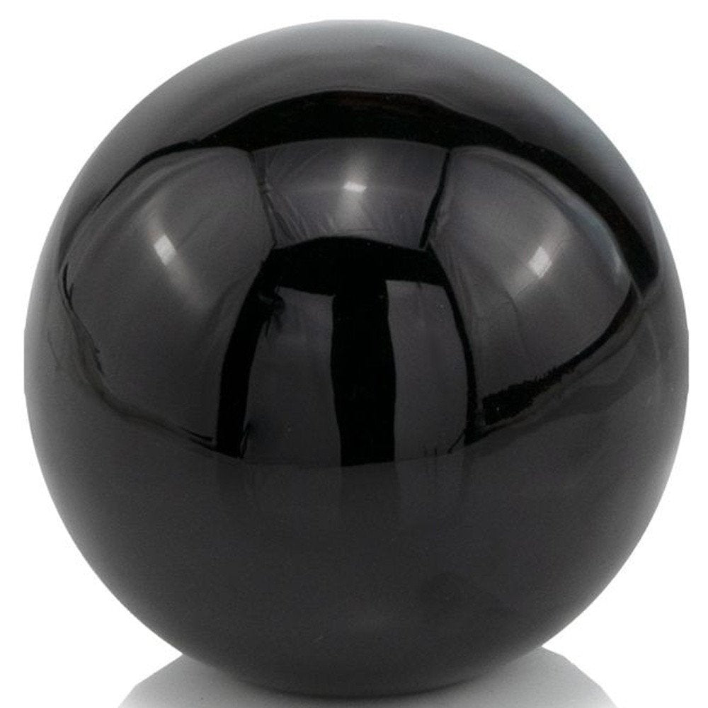 4" Blue Aluminum Decorative Orb Tabletop Sculpture HomeRoots
