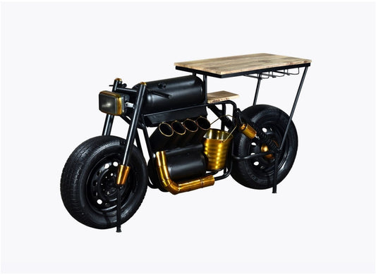 17" Black Solid Wood and Iron Rolling Kitchen Cart HomeRoots