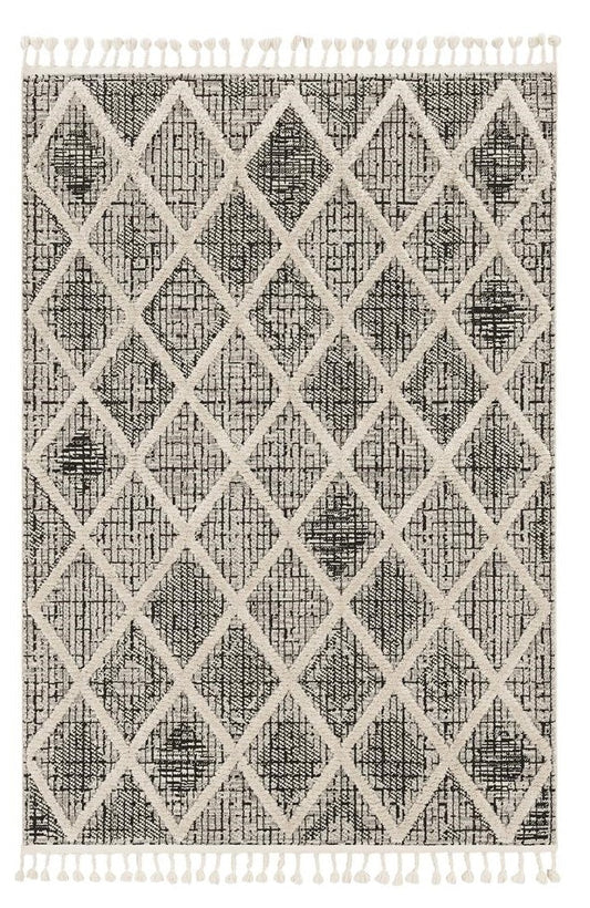94 X 130 Charcoal Polyester Rug - 94.0" (H) x 130.0" (W) x 0.5" (D) FurniFindUSA