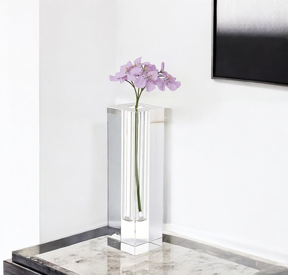 7" Clear Bud Lead Free Crystal Table Vase HomeRoots