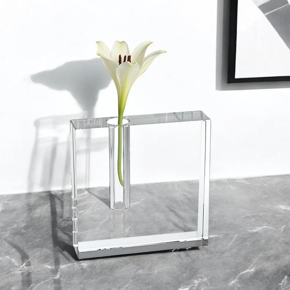 5" Clear Lead Free Crystal Bud Vase HomeRoots