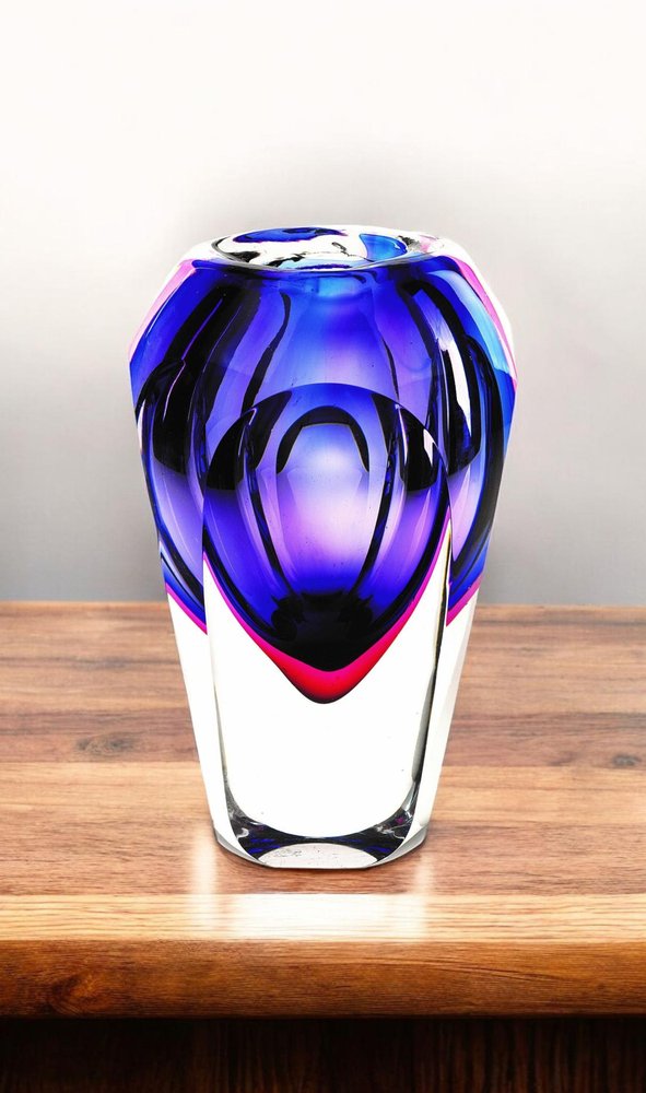 10" Purple Cylinder Crystal Glass Table Vase HomeRoots