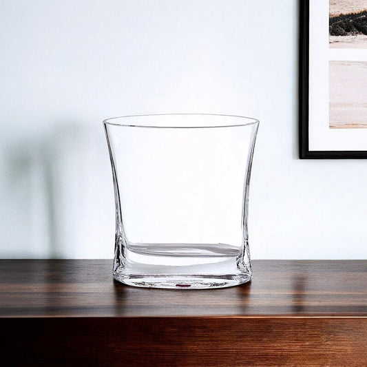 7" Clear Oval Crystal Glass Table Vase HomeRoots