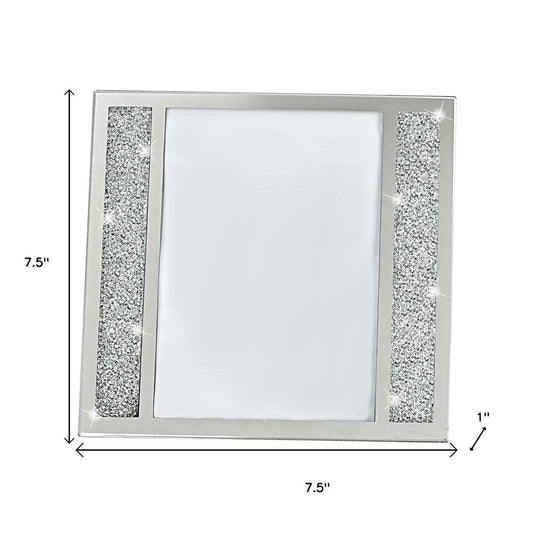 5" x 7" Silver Crystal Tabletop Picture Frame HomeRoots