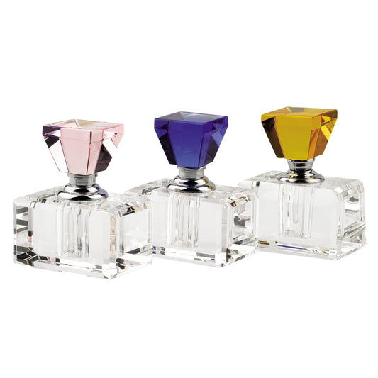 3" Clear Crystal Decorative Bottle Tabletop Sculpture HomeRoots