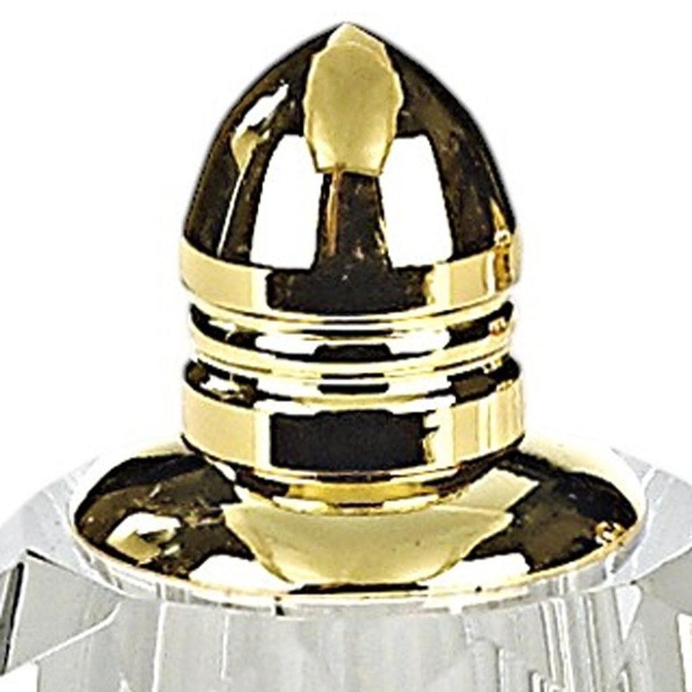 Set of Two Clear And Gold Crystal Geometric Pepper Shakers HomeRoots