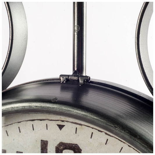 5" Circle Black Glass Analog Wall Clock HomeRoots