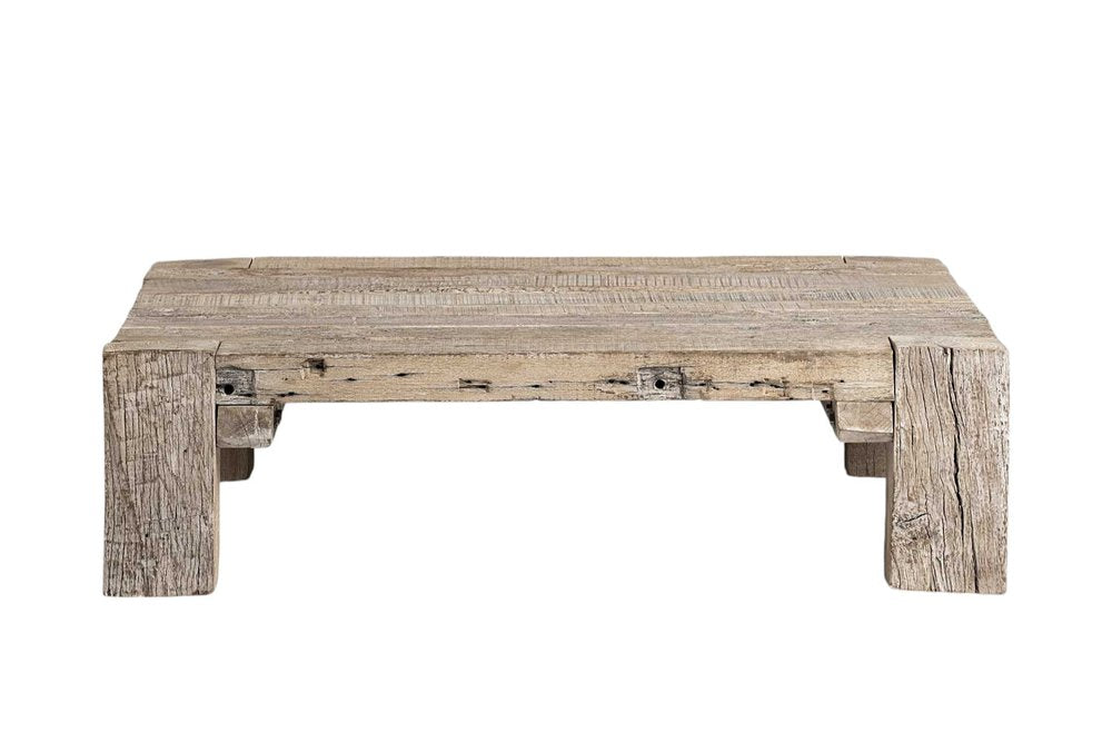 48" Natural Wood Distressed Coffee Table HomeRoots